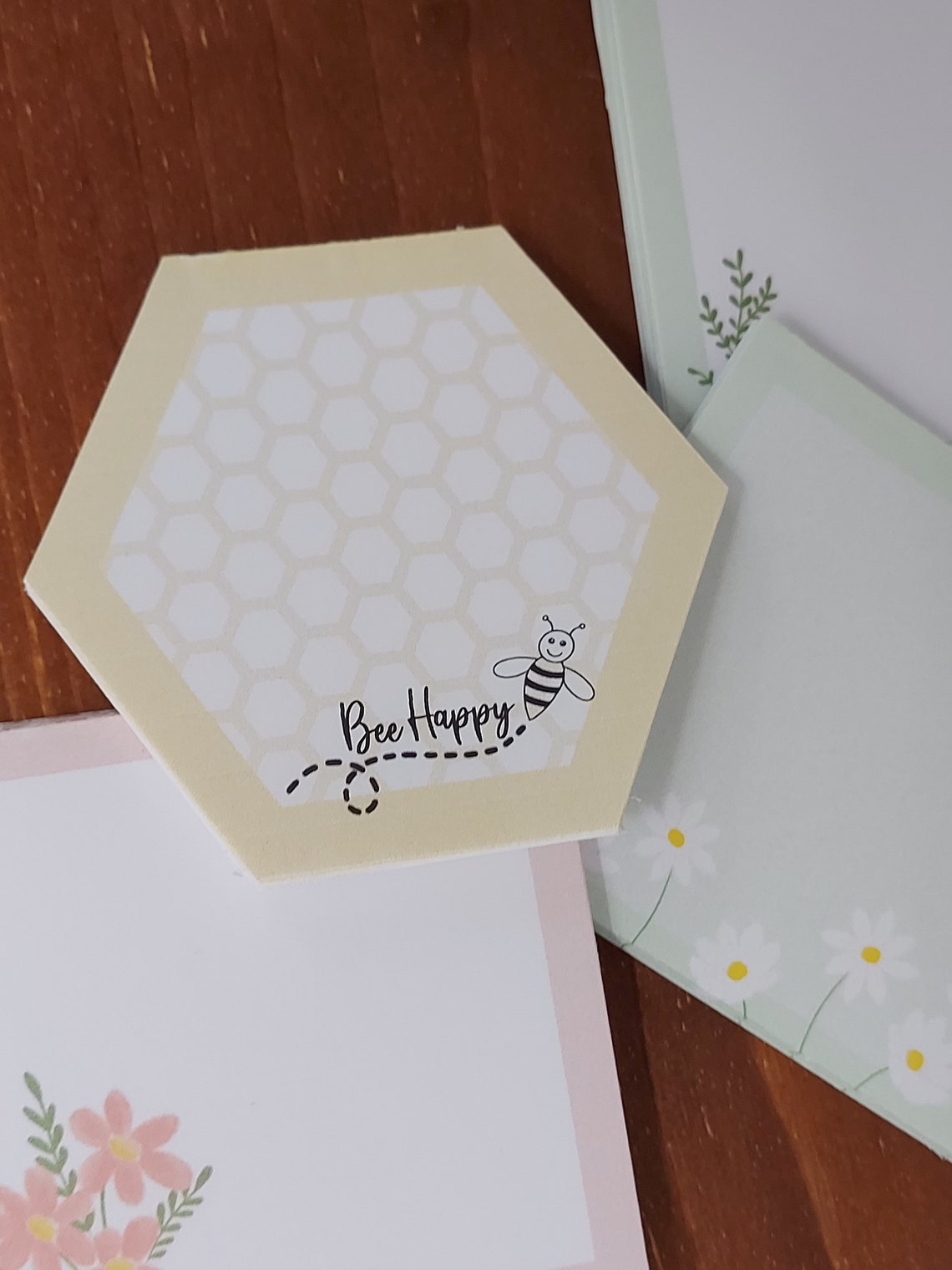 Flower note pads Bee stationary Bee note pads honey bee Etsy