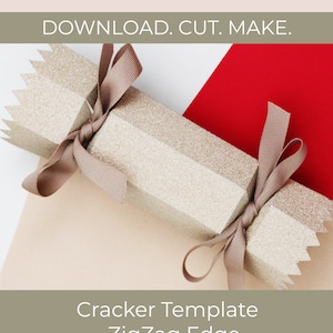 Galleta con borde en zigzag SVG, Plantilla de galleta de Navidad, Archivo de corte de galleta, Archivos de corte de silueta, Archivos de corte Cricut, Cracker DIY