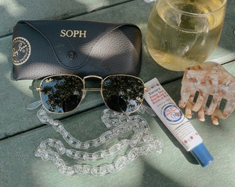 Clear Acrylic Link Chain - Sunglasses + Mask Chain!