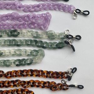 Trendy Acrylic Curb Link Sunglasses Chain - Perfect Gift, BACK IN STOCK!