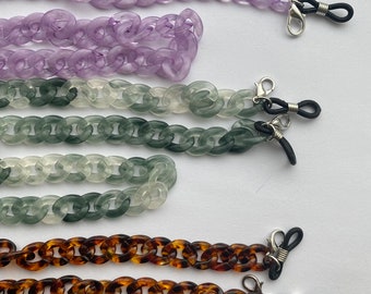 Trendy Acrylic Curb Link Sunglasses Chain - Perfect Gift, BACK IN STOCK!