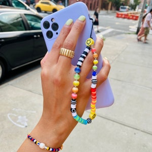 BACK IN STOCK! Smiley Beaded Phone Chain