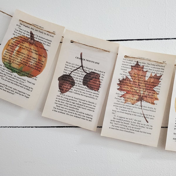 Fall Decor, Fall Banner, Fall Garland, Fall, "LEAVES, PUMPKINS, ACORNS", Banner, Autumn, Bunting Banner, Thanksgiving, Garland, Farmhouse