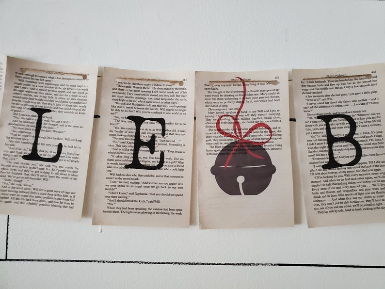 Christmas Garland Jingle Bells Banner Pennants Christmas Banner Christmas decor Wall Hanging Holiday Bunting Banner
