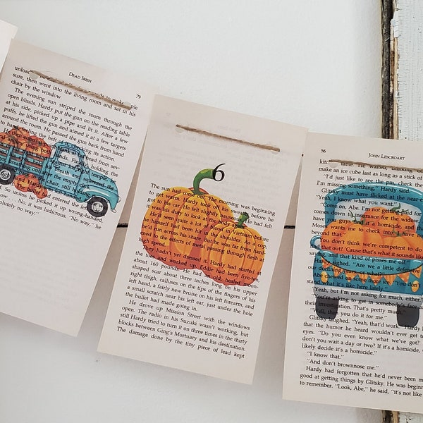 Fall Banner, Fall Garland, Fall Decor, "Fall Pumpkin Truck", Banner, Bunting Banner, Pennants, Thanksgiving, Pumpkins, Old Truck, Fall,