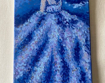 Original abstraktes impressionistisches Acrylgemälde