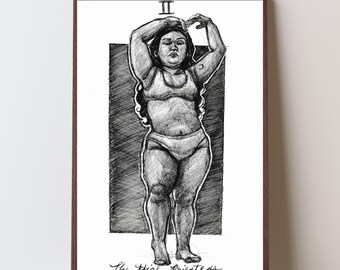 Original Kunstdruck | Kugelschreiber Zeichnung der Tarot Karte ""Hohepriesterin"" | Optionen verfügbar | Mystische Tarot-Kunst