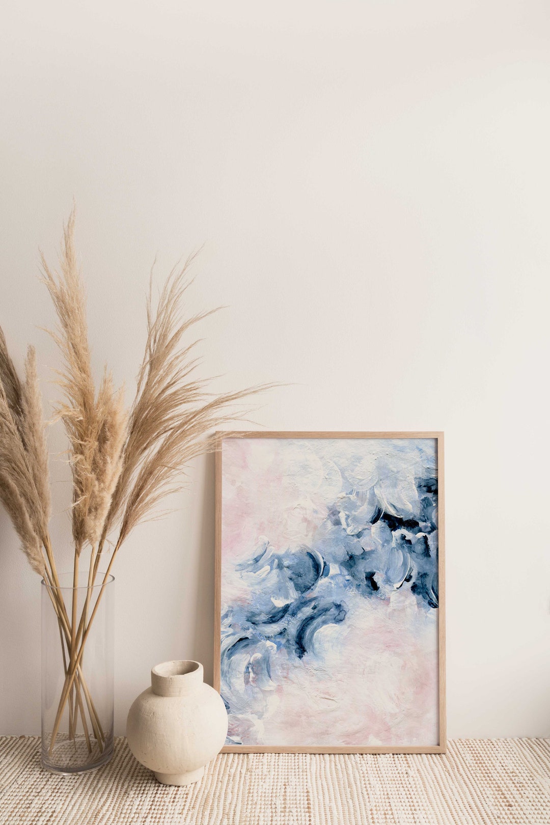 Pastel Ocean Art Print Abstract Art Digital Art Instant Download