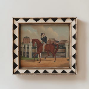 Antique Horse Painting, Vintage Equestrian Art (Digital Download)