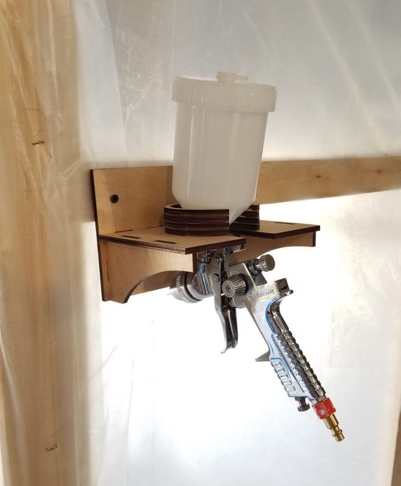 Paint Spray Gun Holder Laser Cut File Etsy