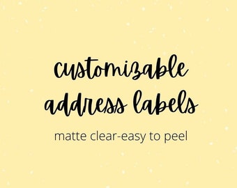 Matte Clear Custom Address Labels
