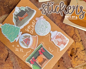Christmas Stickers l Holiday Theme Stickers l Christmas Vinyl Stickers