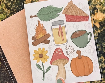 Autumn Greetings Card/Seasonal Greeting Card
