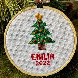 Christmas Tree Ornament Cross Stitch Pattern