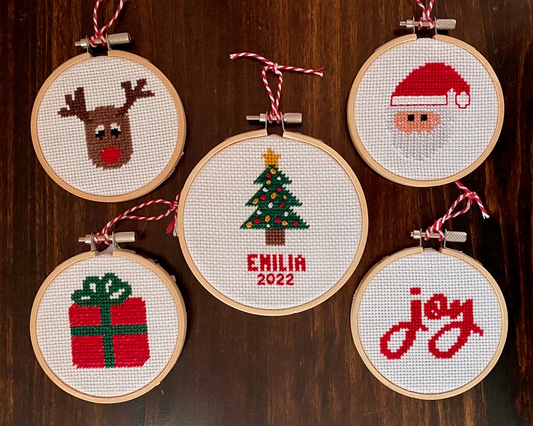 Christmas Ornament Cross Stitch Pattern Bundle - Etsy