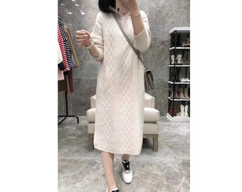 white cashmere dress