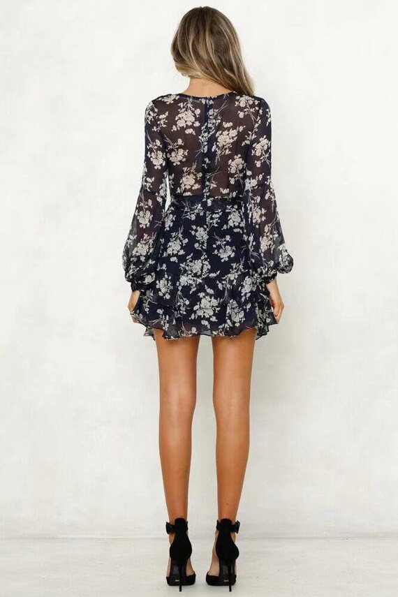 Floral Print Midi Dress - Etsy