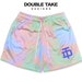 Branded Premium Mesh Unisex Tie Dye Print Shorts / Heavy Mesh Side Pockets / Adjustable Drawstring / Cotton Candy Print Mesh Shorts