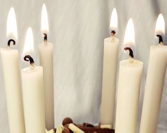 Regular Birthday Candle Sticks (4) - Eco Birthday Candles, Natural Birthday Candles, Vegan Birthday Candles, Coconut Birthday Candles