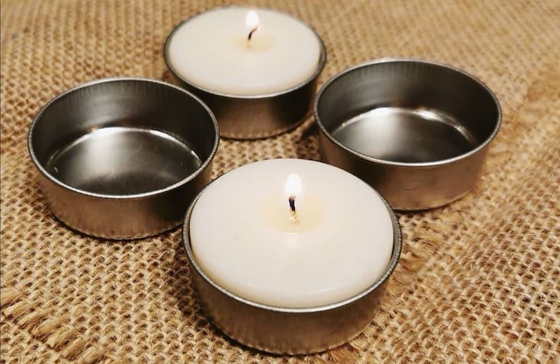 Tea Light Holders Metal Tea Light Holders, Tea Light Tins, Sustainable Candle Holders image 1