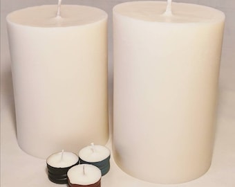 Large Coconut Pillar Candles - Mega Large Pillar Candle, Large Natural wax Candles, Handmade, Coconut Wax Candles, Essential oil Candles