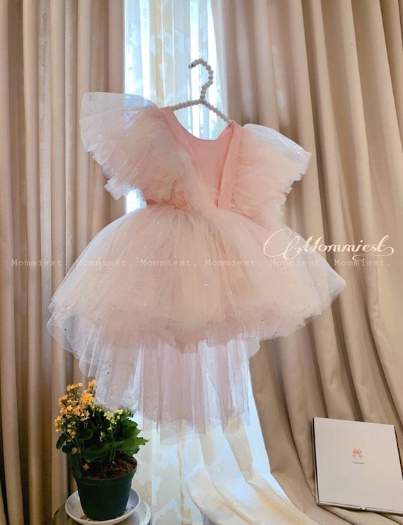 Robe Tutu En Tulle Pour Bébé Fille – Bretelles, Papillon, Anniversaire Mariage – Été, Légère Et Confortable
