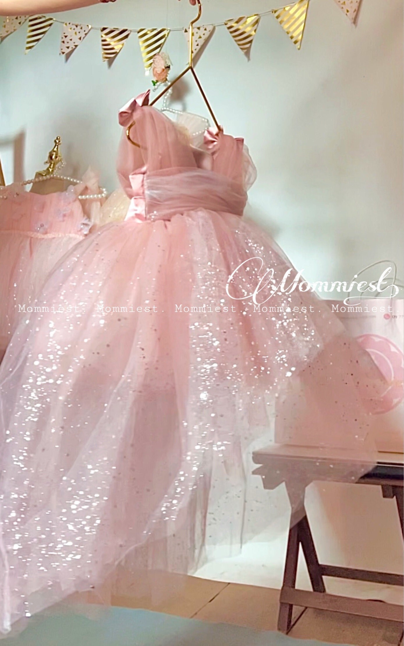 rose gold infant dress