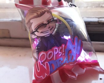 Oeps! All Undead - Wesker Candy sleutelhanger Shaker Bag Glitter Charm voor rugzak, ida tas, portemonnee Resident Evil Zombie Game