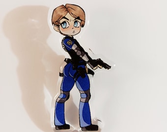 Leon Kennedy Chibi Pin - Resident Evil Inspired Pin