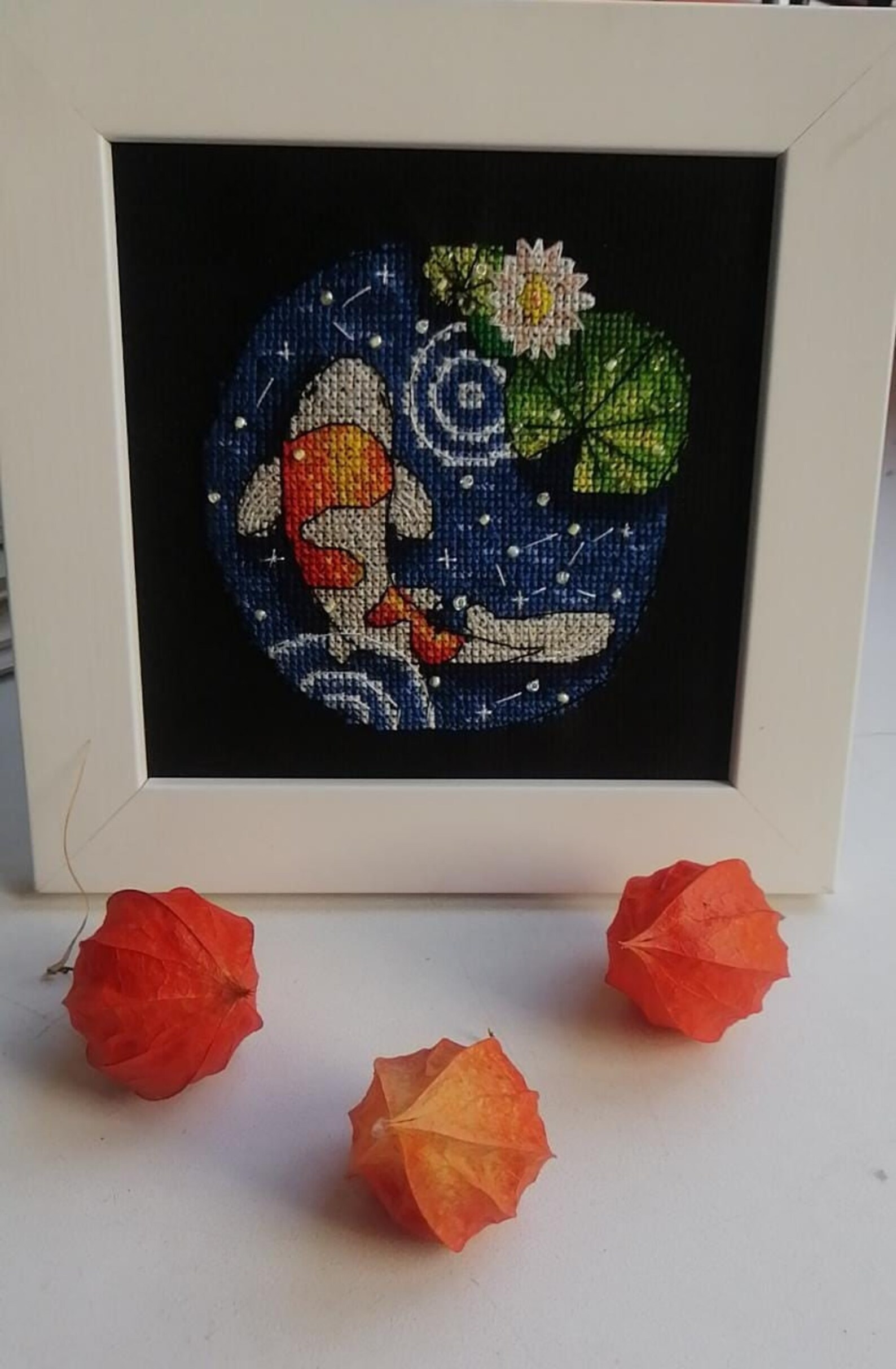 Koi Fish Cross Stitch Pattern Japan Embroidery Carp Pond Chart Etsy