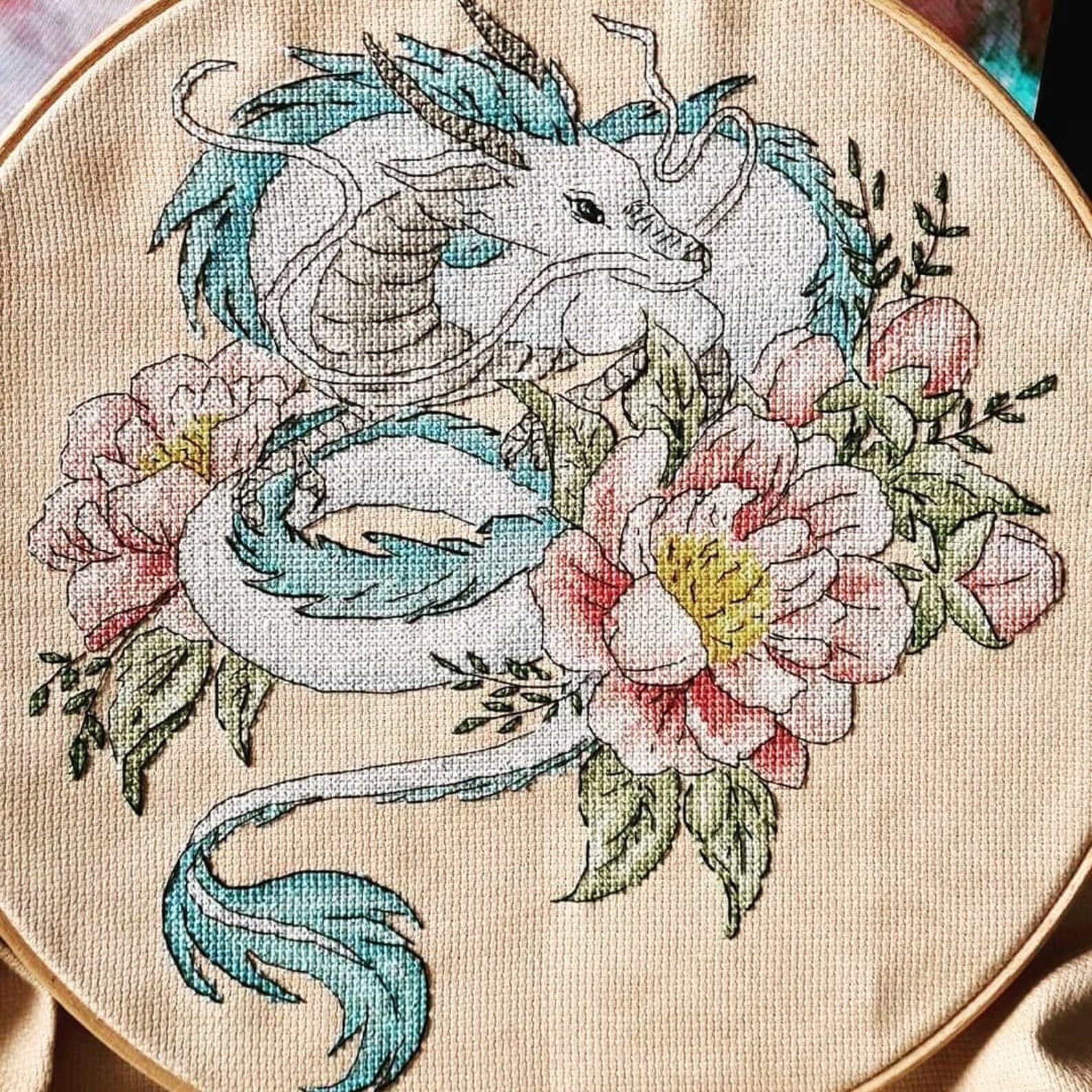 Spirit of the Kohaku River Dragon Haku Dragon cross stitch Etsy