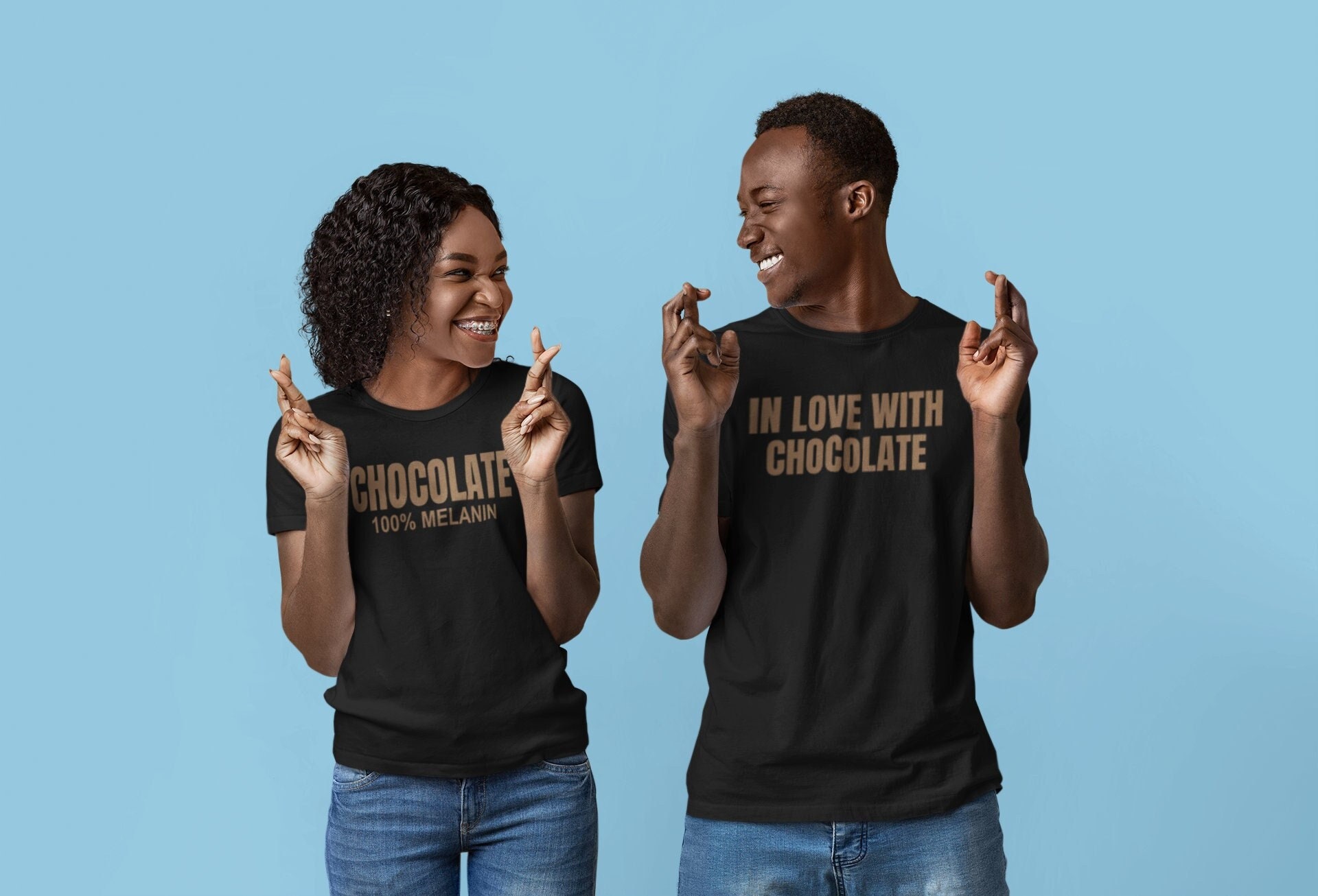 Chocolate Love Graphic T-Shirt for Women & Men, Lilac