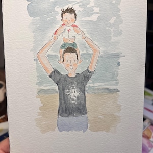 Personalisierte A5 Karten für besondere Anlässe, maßgeschneiderte Illustration, personalisiertes Geschenk für die Familie. Hochzeits-, Geburtstags-, Jubiläumskarten