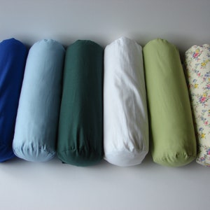 Neck pillow cover, all-cotton cylindrical therapeutic neck pillow case extra cover.  Extra pillow case only, made to order.