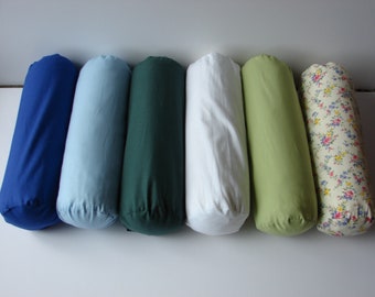 Bolster cover, all-cotton cylindrical therapeutic bolster cover, extra large cover.  Extra pillow case only, made to order.