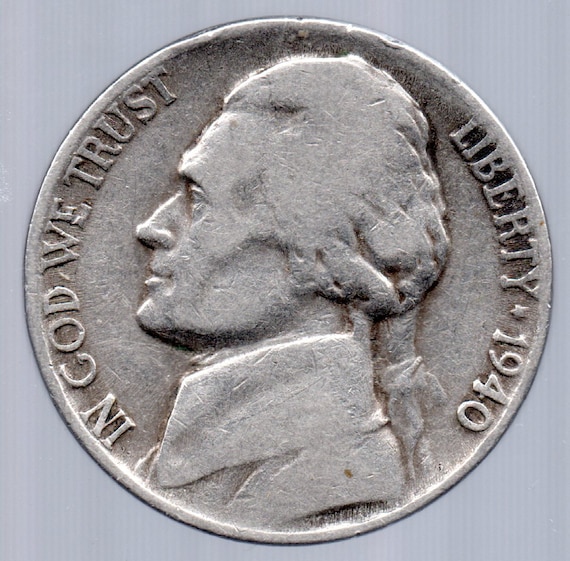 Granny Estate Find - 1940 Jefferson Nickel - Toning but With