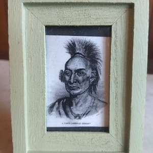 Digitally Reproduced Antique Ink Drawing of A North American Indian