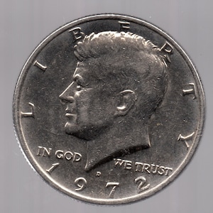 Granny Estate Find - 1972 D Kennedy Half Dollar - Non-Silver  - FREE SHIPPING!