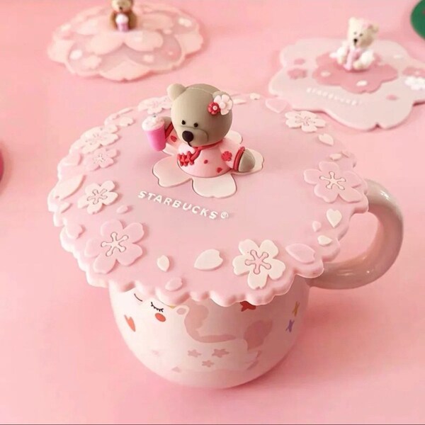 Starbucks Sakura bear mug cover