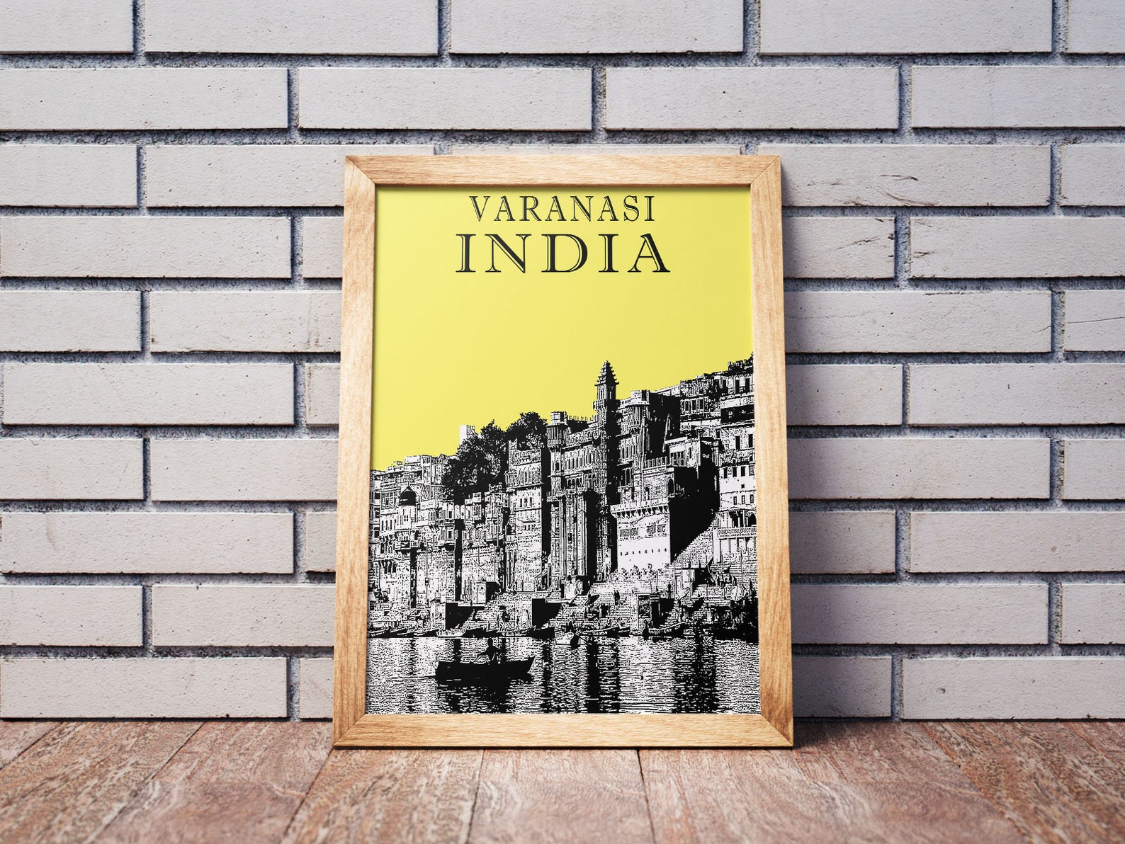 Travel Poster Varanasi Prints Banaras Travel Art India Etsy