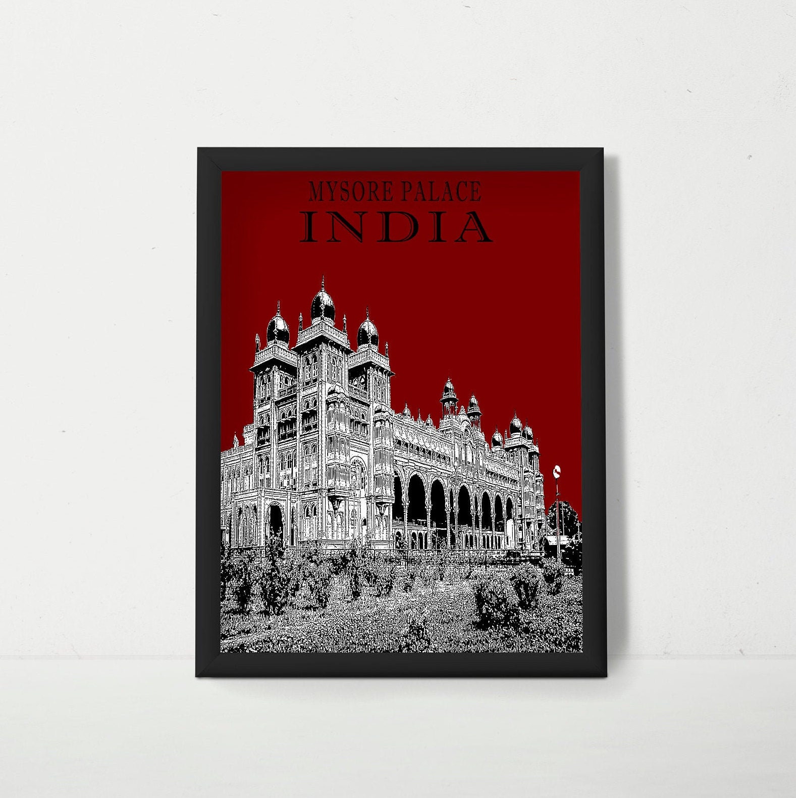 Image of Sketch Of Very Famous Mysore Palace Outline Editable  Illustration-ZH341593-Picxy