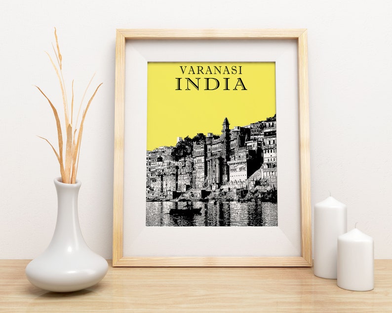 Buy Travel Poster Varanasi Prints Banaras Travel Art India Online in