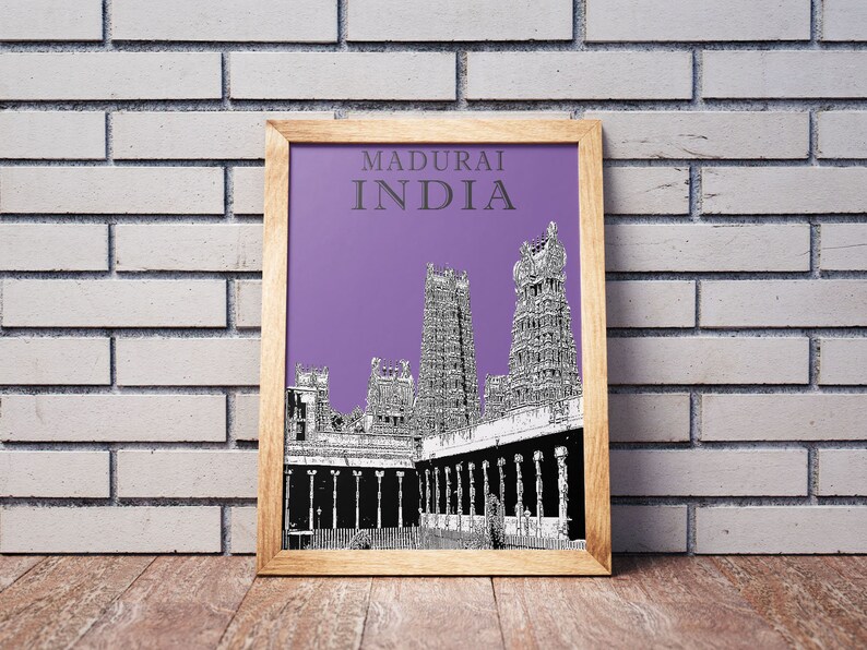 Buy Travel Poster Madurai Temple Print India Poster India Online in