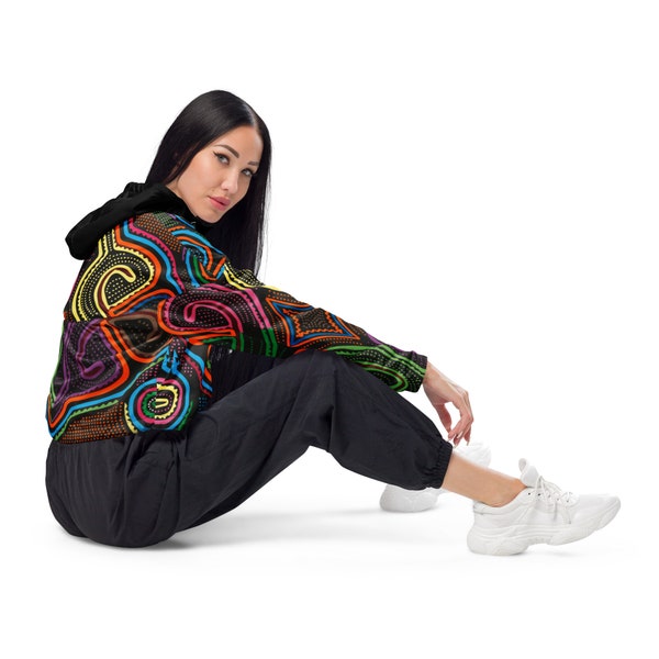 women's sweatshirt with mola design Black