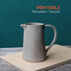 Pottery Jug Slab Template: DIY Ceramic Milk/Coffee Jug (PDF Pattern)