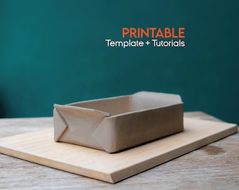 Pottery Bread Pan Template, DIY Ceramic Pattern (PDF Pattern)
