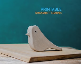 Bird Pottery template, Handmade Ceramic, Bird Lover Gift, Pottery templates printable, Pottery Templates for Slab Building Tutorial
