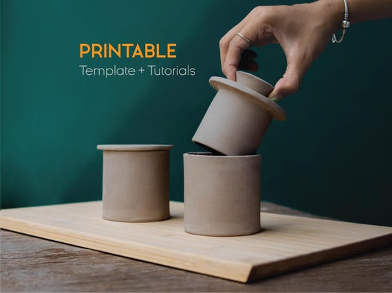 French Butter Crock, Butter Keeper with Handle, Ceramics Tools, Easy DIY Ceramics, Pottery Templates for Slab Building Tutorial