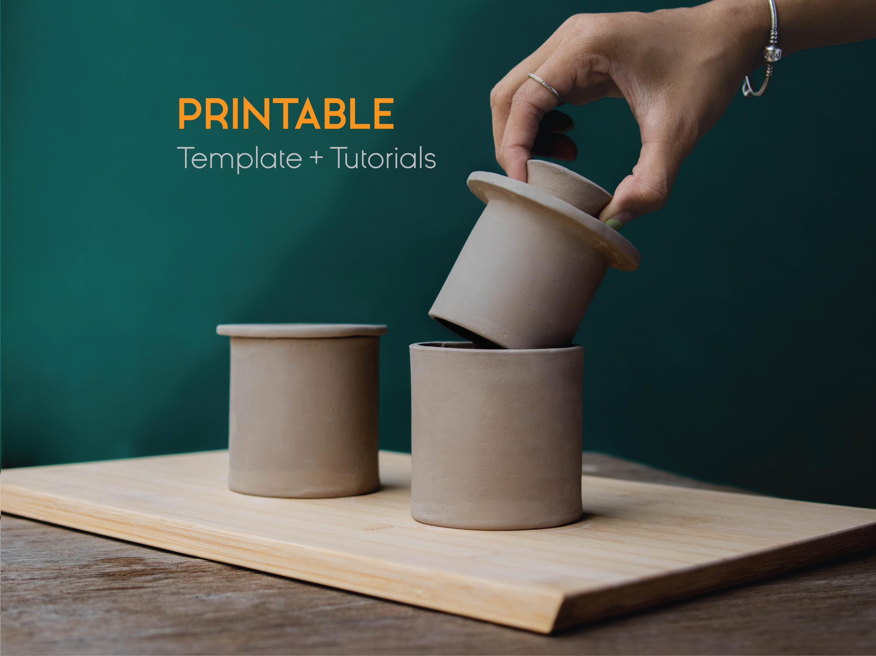 French Butter Crock, Butter Keeper with Handle, Ceramics Tools, Easy DIY Ceramics, Pottery Templates for Slab Building Tutorial