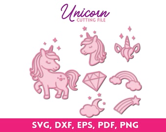 Unicorn SVG, Birthday Girl Cut File for Cricut, Silhouette (Digital Download)